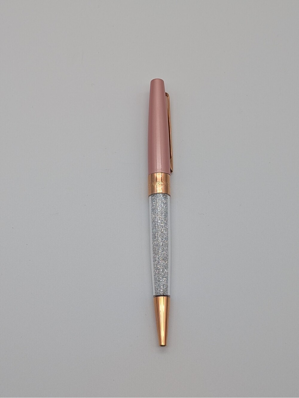 Swarovski Crystalline Ballpoint Pen - Metallic Rose Gold & Silver - No Box